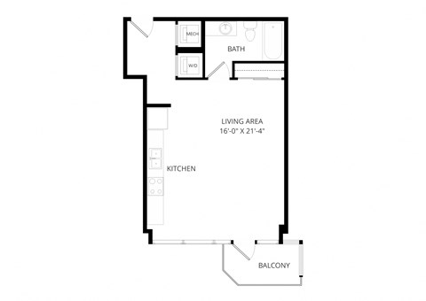 a floor plan of a home with a bedroom and a living room